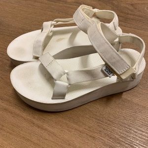 White platform Tevas